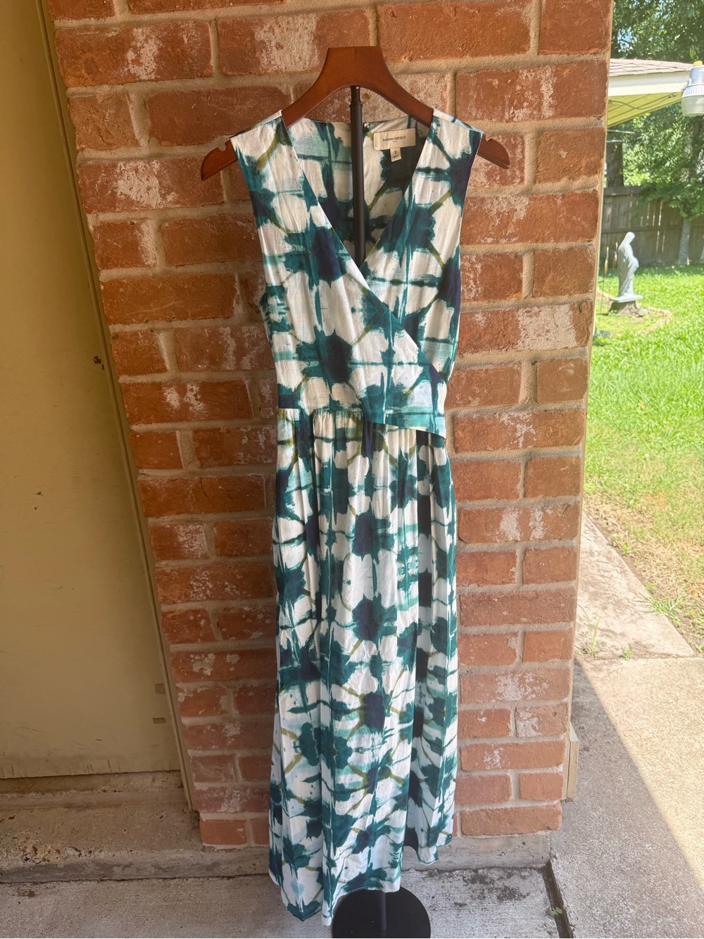 Banana Republic Voile Cotton Wrap Maxi Dress in Green Tie Dye
Women Sz 2 - Picture 2 of 12
